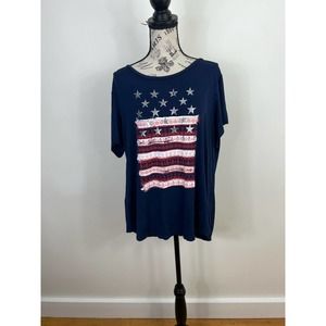 Westport Red White and Blue American flag with silver stars Top